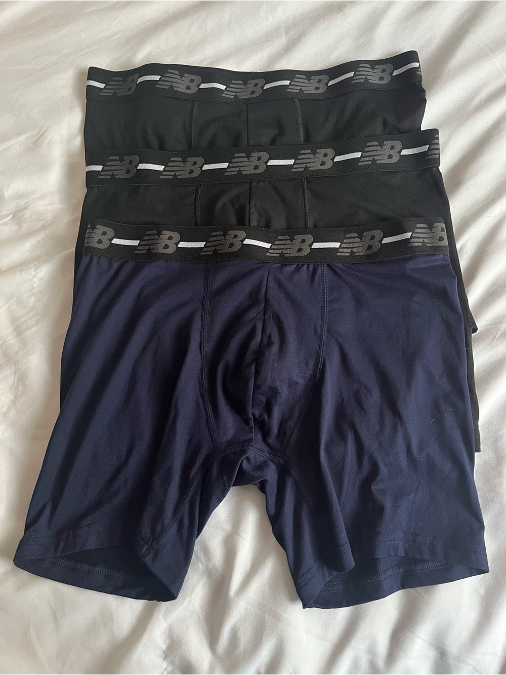 New Balance Men’s Boxer Briefs - Black & Navy (3-Pack)